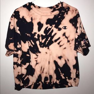 Bleached Champion cropped t-shirt